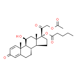 ChemSpider 2D Image | Prednisolone valerate acetate | C28H38O7