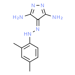 ChemSpider 2D Image | 4-[(2,4-Dimethylphenyl)hydrazono]-4H-pyrazole-3,5-diamine | C11H14N6