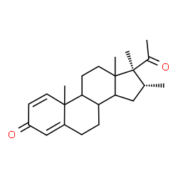 ChemSpider 2D Image | (8xi,9xi,10xi,13xi,14xi,16alpha)-16,17-Dimethylpregna-1,4-diene-3,20-dione | C23H32O2