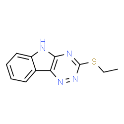 ChemSpider 2D Image | 3-(Ethylsulfanyl)-5H-[1,2,4]triazino[5,6-b]indole | C11H10N4S