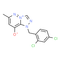 ChemSpider 2D Image | 1-(2,4-Dichlorobenzyl)-6-methyl-1H-[1,2,4]triazolo[4,3-b]pyridazin-4-ium-8-olate | C13H10Cl2N4O