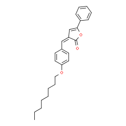ChemSpider 2D Image | (3Z)-3-[4-(Octyloxy)benzylidene]-5-phenyl-2(3H)-furanone | C25H28O3