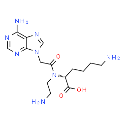 ChemSpider 2D Image | 2-AMINOETHYLLYSINE-CARBONYLMETHYLENE-ADENINE | C15H24N8O3