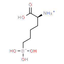 ChemSpider 2D Image | [(5S)-5-Ammonio-5-carboxypentyl](trihydroxy)borate(1-) | C6H16BNO5