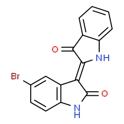 ChemSpider 2D Image | (2Z)-5'-BROMO-2,3'-BIINDOLE-2',3(1H,1'H)-DIONE AMMONIATE | C16H9BrN2O2