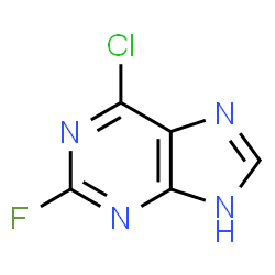 ChemSpider 2D Image | 6-Chloro-2-fluoropurine | C5H2ClFN4