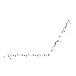 ChemSpider 2D Image | (3E,3'E,15cis)-1,1'-Dimethoxy-3,3',4,4'-tetradehydro-1,1',2,2'-tetrahydro-psi,psi-carotene | C42H60O2