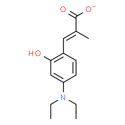 ChemSpider 2D Image | (2E)-3-[4-(Diethylamino)-2-hydroxyphenyl]-2-methylacrylate | C14H18NO3