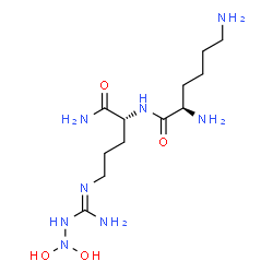 ChemSpider 2D Image | L-LYSYL-N~5~-[(Z)-(2,2-DIHYDROXYHYDRAZINO)(IMINO)METHYL]-L-ORNITHINAMIDE | C12H28N8O4