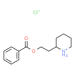 ChemSpider 2D Image | 2-[2-(Benzoyloxy)ethyl]piperidinium chloride | C14H20ClNO2