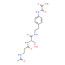 ChemSpider 2D Image | N-Acetyl-beta-alanyl-N-(2-{4-[(carboxycarbonyl)amino]phenyl}ethyl)-L-serinamide | C18H24N4O7