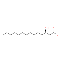 ChemSpider 2D Image | (3R)-3-hydroxymyristic acid | C14H28O3