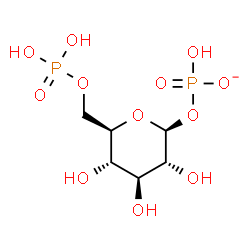 ChemSpider 2D Image | 1-O-(Hydroxyphosphinato)-6-O-phosphono-beta-D-glucopyranose | C6H13O12P2