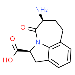 ChemSpider 2D Image | 5-AMINO-4-OXO-1,2,4,5,6,7-HEXAHYDRO-AZEPINO[3,2,1-HI]INDOLE-2-CARBOXYLIC ACID | C13H14N2O3
