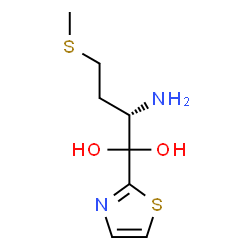 ChemSpider 2D Image | (2S)-2-Amino-4-(methylsulfanyl)-1-(1,3-thiazol-2-yl)-1,1-butanediol | C8H14N2O2S2