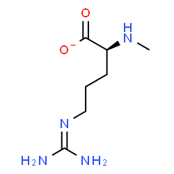 ChemSpider 2D Image | (2S)-5-[(Diaminomethylene)amino]-2-(methylamino)pentanoate | C7H15N4O2