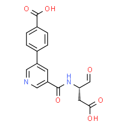 ChemSpider 2D Image | 4-[5-(2-CARBOXY-1-FORMYL-ETHYLCARBAMOYL)-PYRIDIN-3-YL]-BENZOIC ACID | C17H14N2O6