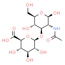 ChemSpider 2D Image | beta-D-GlcpA-(1->3)-beta-D-GlcpNAc | C14H23NO12