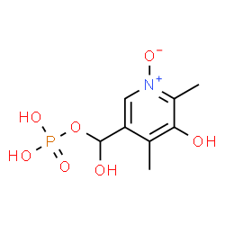 ChemSpider 2D Image | Hydroxy(5-hydroxy-4,6-dimethyl-1-oxido-3-pyridinyl)methyl dihydrogen phosphate | C8H12NO7P