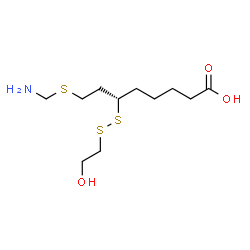 ChemSpider 2D Image | (6S)-8-[(Aminomethyl)sulfanyl]-6-[(2-hydroxyethyl)disulfanyl]octanoic acid | C11H23NO3S3