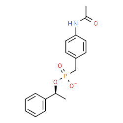 ChemSpider 2D Image | (1S)-1-Phenylethyl (4-acetamidobenzyl)phosphonate | C17H19NO4P