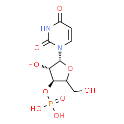 ChemSpider 2D Image | 1-[(4xi)-3-O-Phosphono-beta-D-threo-pentofuranosyl]-2,4(1H,3H)-pyrimidinedione | C9H13N2O9P