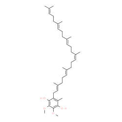 ChemSpider 2D Image | 5-(3,7,11,15,19,23-HEXAMETHYL-TETRACOSA-2,6,10,14,18,22-HEXAENYL)-2,3-DIMETHOXY-6-METHYL-BENZENE-1,4-DIOL | C39H60O4