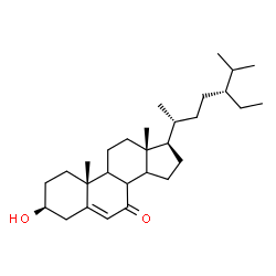 ChemSpider 2D Image | (3beta,8xi,9xi,14xi,24S)-3-Hydroxystigmast-5-en-7-one | C29H48O2