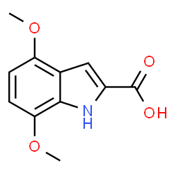 ChemSpider 2D Image | 4,7-Dimethoxy-1H-indole-2-carboxylic acid | C11H11NO4