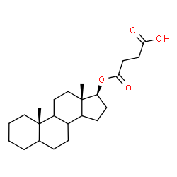 ChemSpider 2D Image | 4-[(8xi,9xi,14xi,17beta)-Androstan-17-yloxy]-4-oxobutanoic acid | C23H36O4