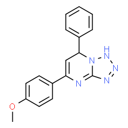 ChemSpider 2D Image | 5-(4-Methoxyphenyl)-7-phenyl-1,7-dihydrotetrazolo[1,5-a]pyrimidine | C17H15N5O