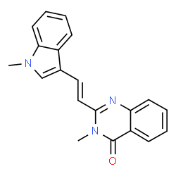 ChemSpider 2D Image | 3-Methyl-2-[2-(1-methyl-1H-indol-3-yl)-vinyl]-3H-quinazolin-4-one | C20H17N3O