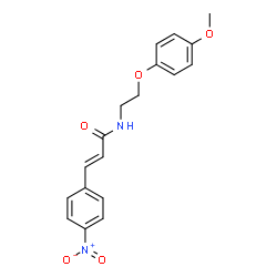 ChemSpider 2D Image | (2E)-N-[2-(4-Methoxyphenoxy)ethyl]-3-(4-nitrophenyl)acrylamide | C18H18N2O5