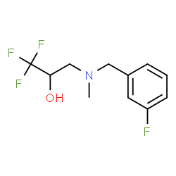 ChemSpider 2D Image | 1,1,1-Trifluoro-3-[(3-fluorobenzyl)(methyl)amino]-2-propanol | C11H13F4NO