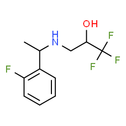 ChemSpider 2D Image | 1,1,1-Trifluoro-3-{[1-(2-fluorophenyl)ethyl]amino}-2-propanol | C11H13F4NO