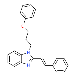 ChemSpider 2D Image | 1H-Benzoimidazole, 1-(3-phenoxypropyl)-2-styryl- | C24H22N2O