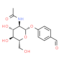 ChemSpider 2D Image | 4-Formylphenyl 2-acetamido-2-deoxy-beta-D-glucopyranoside | C15H19NO7