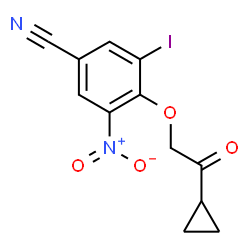 ChemSpider 2D Image | 4-(2-Cyclopropyl-2-oxoethoxy)-3-iodo-5-nitrobenzonitrile | C12H9IN2O4