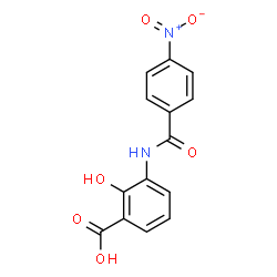 ChemSpider 2D Image | 2-Hydroxy-3-[(4-nitrobenzoyl)amino]benzoic acid | C14H10N2O6