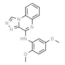ChemSpider 2D Image | N-(2,5-Dimethoxyphenyl)[1,2,4]triazolo[4,3-a]quinoxalin-4-amine | C17H15N5O2