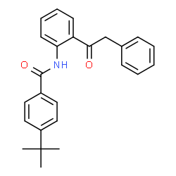 ChemSpider 2D Image | 4-(2-Methyl-2-propanyl)-N-[2-(phenylacetyl)phenyl]benzamide | C25H25NO2