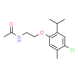 ChemSpider 2D Image | N-[2-(4-Chloro-2-isopropyl-5-methylphenoxy)ethyl]acetamide | C14H20ClNO2