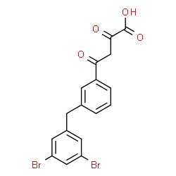 ChemSpider 2D Image | 4-[3-(3,5-Dibromobenzyl)phenyl]-2,4-dioxobutanoic acid | C17H12Br2O4