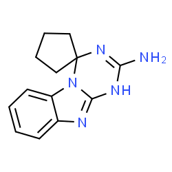 ChemSpider 2D Image | 1'H-Spiro[cyclopentane-1,4'-[1,3,5]triazino[1,2-a]benzimidazol]-2'-amine | C13H15N5