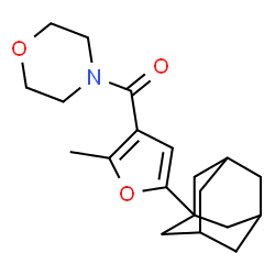 ChemSpider 2D Image | [5-(Adamantan-1-yl)-2-methyl-3-furyl](4-morpholinyl)methanone | C20H27NO3
