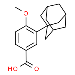 ChemSpider 2D Image | 3-(Adamantan-1-yl)-4-methoxybenzoic acid | C18H22O3