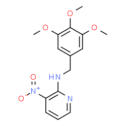 ChemSpider 2D Image | 3-Nitro-N-(3,4,5-trimethoxybenzyl)-2-pyridinamine | C15H17N3O5