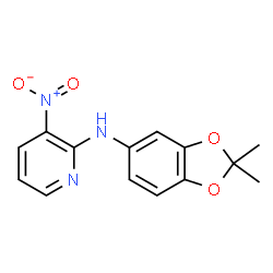 ChemSpider 2D Image | N-(2,2-Dimethyl-1,3-benzodioxol-5-yl)-3-nitro-2-pyridinamine | C14H13N3O4