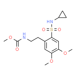 ChemSpider 2D Image | Methyl {2-[2-(cyclopropylsulfamoyl)-4,5-dimethoxyphenyl]ethyl}carbamate | C15H22N2O6S