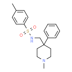 ChemSpider 2D Image | 4-Methyl-N-[(1-methyl-4-phenyl-4-piperidinyl)methyl]benzenesulfonamide | C20H26N2O2S